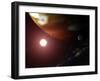 Gas Giant Planet Orbiting the Cool, Red Dwarf Star Gliese 876-Stocktrek Images-Framed Premium Photographic Print