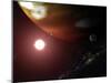 Gas Giant Planet Orbiting the Cool, Red Dwarf Star Gliese 876-Stocktrek Images-Mounted Premium Photographic Print