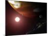 Gas Giant Planet Orbiting the Cool, Red Dwarf Star Gliese 876-Stocktrek Images-Mounted Photographic Print