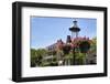 Gas Lamp on a Street, Cape May, New Jersey-George Oze-Framed Photographic Print