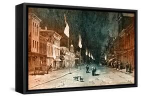 Gas lamp technology-Charles Graham-Framed Stretched Canvas