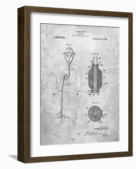 Gas Mask Patent-Cole Borders-Framed Art Print