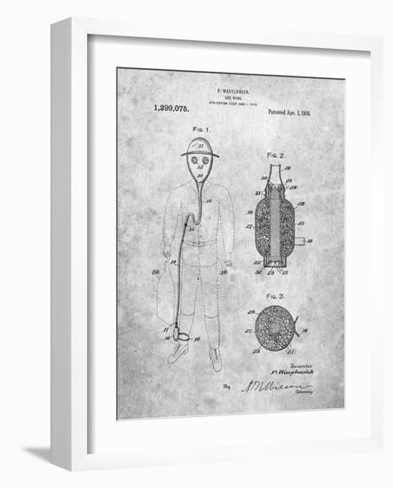 Gas Mask Patent-Cole Borders-Framed Art Print