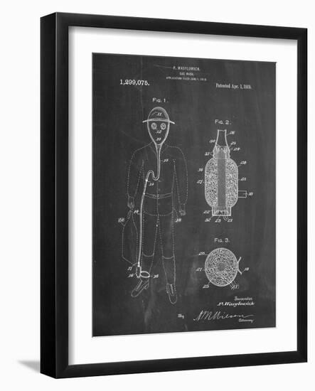 Gas Mask Patent-null-Framed Art Print