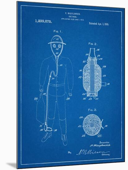 Gas Mask Patent-null-Mounted Art Print