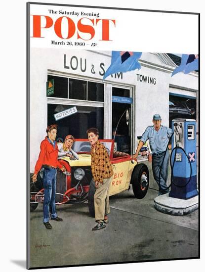 "Gas Money," Saturday Evening Post Cover, March 26, 1960-George Hughes-Mounted Giclee Print