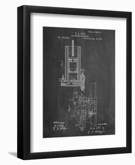 Gas Motor Engine Patent-null-Framed Art Print
