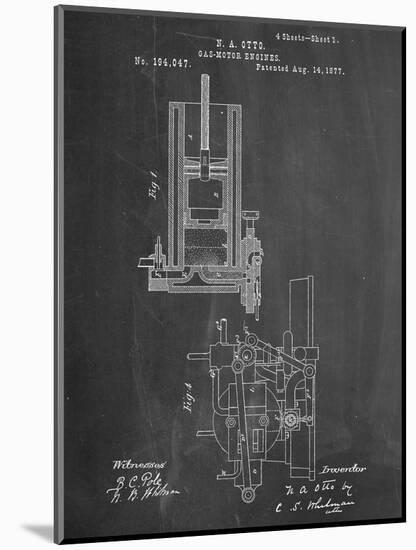 Gas Motor Engine Patent-null-Mounted Art Print