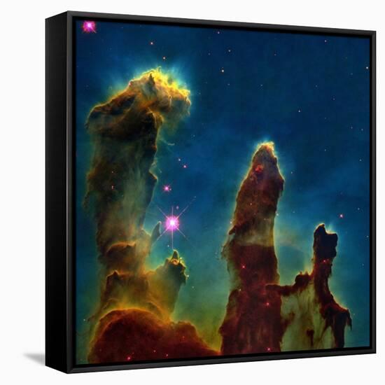 Gas Pillars In the Eagle Nebula-null-Framed Stretched Canvas