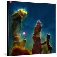 Gas Pillars In the Eagle Nebula-null-Stretched Canvas