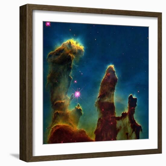 Gas Pillars In the Eagle Nebula-null-Framed Premium Photographic Print