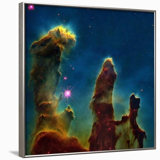 Gas Pillars In the Eagle Nebula-null-Framed Photographic Print