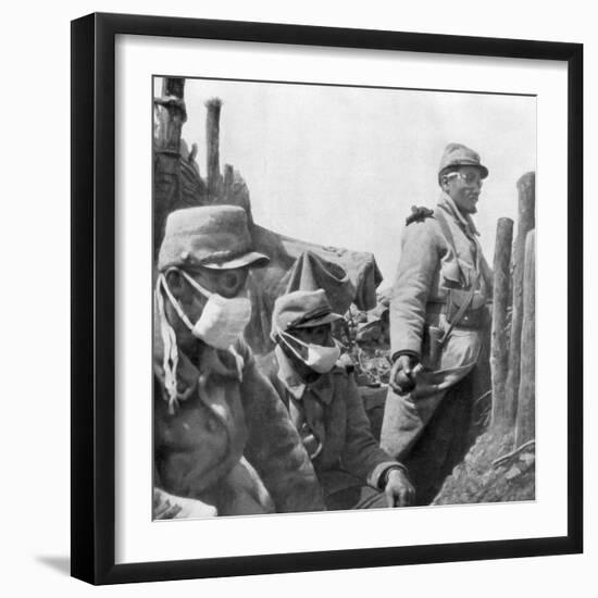 Gas Protection, France, World War I, 1915-null-Framed Giclee Print