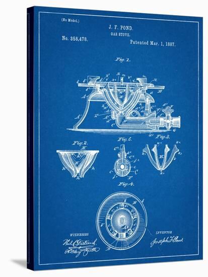 Gas Stove Kitchen Patent-null-Stretched Canvas