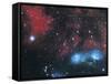 Gaseous Nebula in Cygnus-Digital Vision.-Framed Stretched Canvas