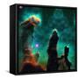 Gaseous Pillars in the Eagle Nebula-Digital Vision.-Framed Stretched Canvas