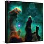 Gaseous Pillars in the Eagle Nebula-Digital Vision.-Framed Stretched Canvas