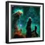 Gaseous Pillars in the Eagle Nebula-Digital Vision.-Framed Premium Photographic Print