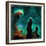 Gaseous Pillars in the Eagle Nebula-Digital Vision.-Framed Premium Photographic Print