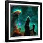 Gaseous Pillars in the Eagle Nebula-Digital Vision.-Framed Premium Photographic Print