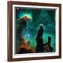 Gaseous Pillars in the Eagle Nebula-Digital Vision.-Framed Premium Photographic Print