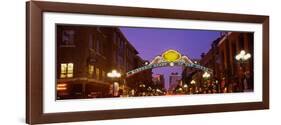 Gaslamp Quarter lit up at night, San Diego, California, USA-null-Framed Photographic Print