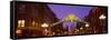 Gaslamp Quarter lit up at night, San Diego, California, USA-null-Framed Stretched Canvas