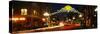 Gaslamp Quarter lit up at night, San Diego, California, USA-null-Stretched Canvas