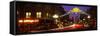 Gaslamp Quarter lit up at night, San Diego, California, USA-null-Framed Stretched Canvas