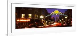 Gaslamp Quarter lit up at night, San Diego, California, USA-null-Framed Photographic Print