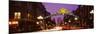 Gaslamp Quarter lit up at night, San Diego, California, USA-null-Mounted Photographic Print