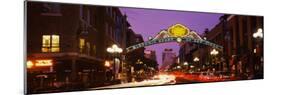 Gaslamp Quarter lit up at night, San Diego, California, USA-null-Mounted Photographic Print