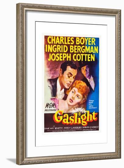 Gaslight, Charles Boyer, Ingrid Bergman, Joseph Cotten, 1944-null-Framed Art Print