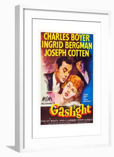 Gaslight, Charles Boyer, Ingrid Bergman, Joseph Cotten, 1944-null-Framed Art Print