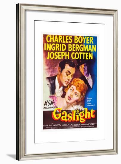 Gaslight, Charles Boyer, Ingrid Bergman, Joseph Cotten, 1944-null-Framed Art Print