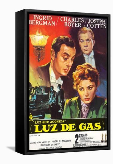 Gaslight, Joseph Cotton, Charles Boyer, Ingrid Bergman, 1944-null-Framed Stretched Canvas