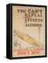 Gasoline and Liquor Don't Mix! Poster-null-Framed Stretched Canvas