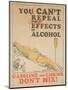 Gasoline and Liquor Don't Mix! Poster-null-Mounted Giclee Print