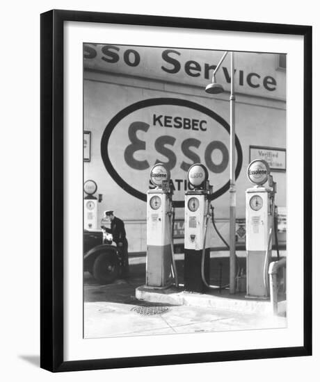 Gasoline Station, Manhattan-Berenice Abbott-Framed Giclee Print