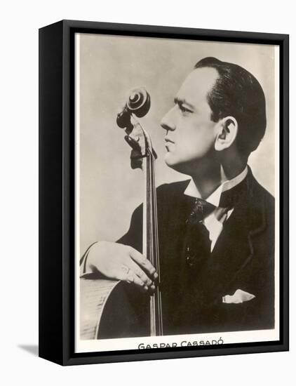 Gaspar Cassado Spanish Cellist-null-Framed Stretched Canvas