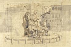 The Antique Fountain and Arch at Grottaferrata, Rome-Gaspar van Wittel-Giclee Print