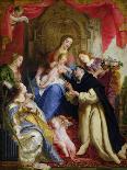 The Virgin Offering the Rosary to St. Dominic, 1641-Gaspard de Crayer-Giclee Print