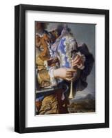 Gaspard De Gueidan Playing Bagpipes, Ca 1735-Hyacinthe Rigaud-Framed Giclee Print