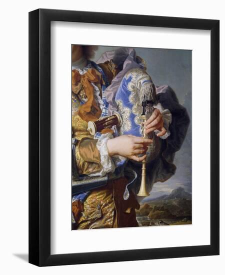 Gaspard De Gueidan Playing Bagpipes, Ca 1735-Hyacinthe Rigaud-Framed Giclee Print