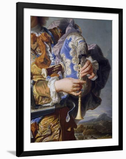 Gaspard De Gueidan Playing Bagpipes, Ca 1735-Hyacinthe Rigaud-Framed Giclee Print