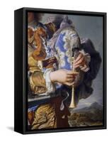 Gaspard De Gueidan Playing Bagpipes, Ca 1735-Hyacinthe Rigaud-Framed Stretched Canvas