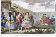 Costumes Des Habitants de La Conception, 18th Century-Gaspard Duche de Vancy-Framed Giclee Print