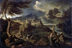 Landscape with Lightning, 1660S-Gaspard Dughet-Mounted Giclee Print