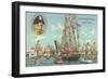 Gasparilla Entering Harbor, Tampa, Florida-null-Framed Art Print