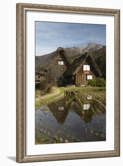 Gassho-Zukuri Folk Houses, Ogimachi Village, Shirakawa-Go, Near Takayama, Central Honshu, Japan-Stuart Black-Framed Photographic Print